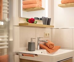 Detail im Badezimmer der Ferienwohnung Gipfelblick