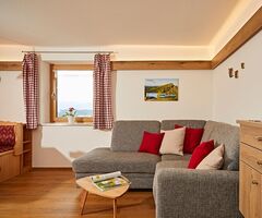 Sitzecke in einer Ferienwohnung im Allgäu