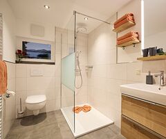 Bad der Ferienwohnung Hochgratblick im Oberallgäu